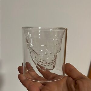 Clear Skull Wine Glass